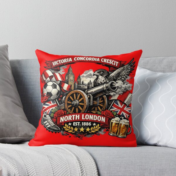 Item preview, North London Football Fan Graphic | Vintage Supporter Cannon Design Shirt designed and sold by GarnerSupplyCo.