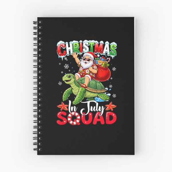 Item preview, Christmas in July Squad Funny Hawaiian Santa Riding Turtle designed and sold by MatherFisher.