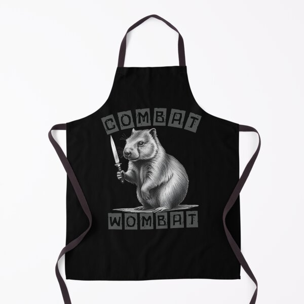Item preview, Funny Combat Wombat Meme Grayscale designed and sold by Uniquely Yours.
