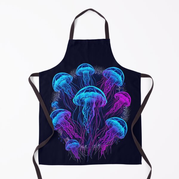 Item preview, Neon Bioluminescent Jellyfish, Glowing Ocean Sea Life, Blue & Purple Synthwave Marine Art, Underwater Aesthetic Graphic designed and sold by PrintelloTH.