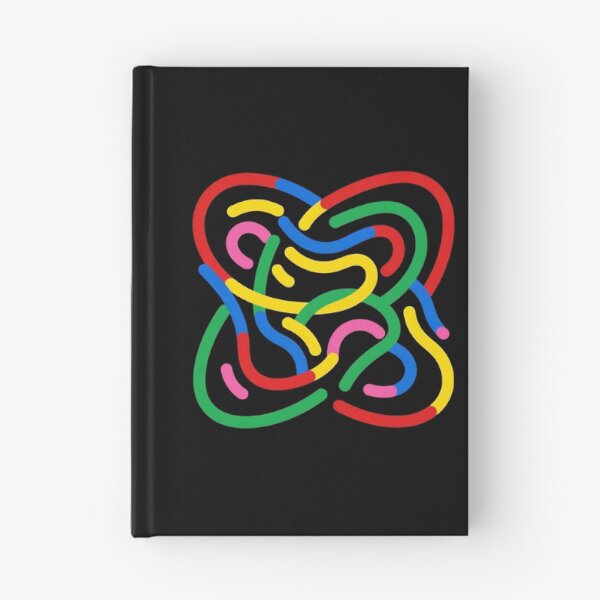 Item preview, Minimalist Abstract Interlocking Lines Colorful Retro Bauhaus Poster designed and sold by FestivityFinds.