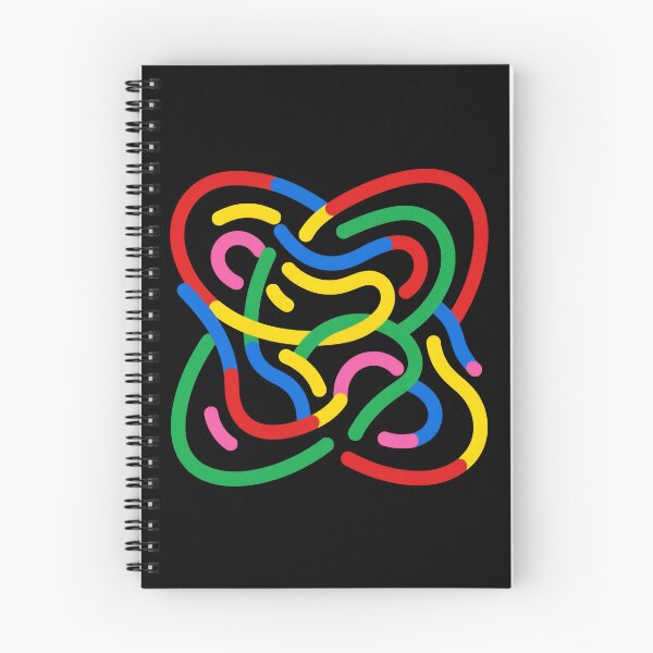 Item preview, Minimalist Abstract Interlocking Lines Colorful Retro Bauhaus Poster designed and sold by FestivityFinds.