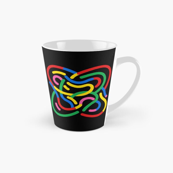 Item preview, Minimalist Abstract Interlocking Lines Colorful Retro Bauhaus Poster designed and sold by FestivityFinds.