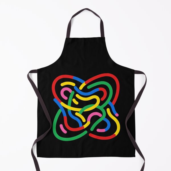 Item preview, Minimalist Abstract Interlocking Lines Colorful Retro Bauhaus Poster designed and sold by FestivityFinds.