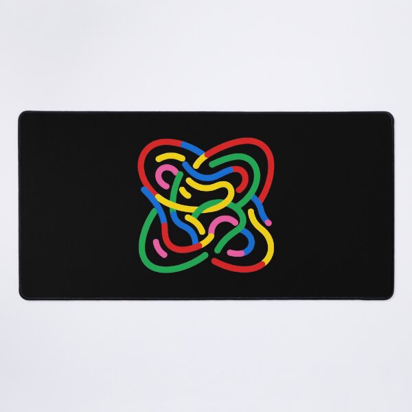 Item preview, Minimalist Abstract Interlocking Lines Colorful Retro Bauhaus Poster designed and sold by FestivityFinds.