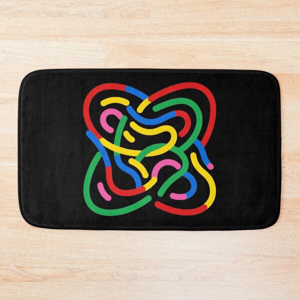 Item preview, Minimalist Abstract Interlocking Lines Colorful Retro Bauhaus Poster designed and sold by FestivityFinds.