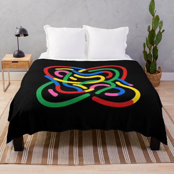 Item preview, Minimalist Abstract Interlocking Lines Colorful Retro Bauhaus Poster designed and sold by FestivityFinds.