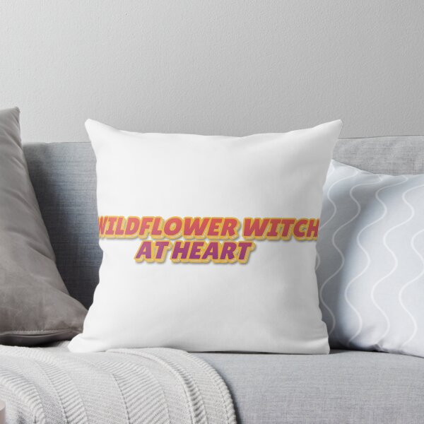 Item preview, "WILDFLOWER WITCH AT HEART" Retro Typography Stick designed and sold by QuirkThreadsCo.