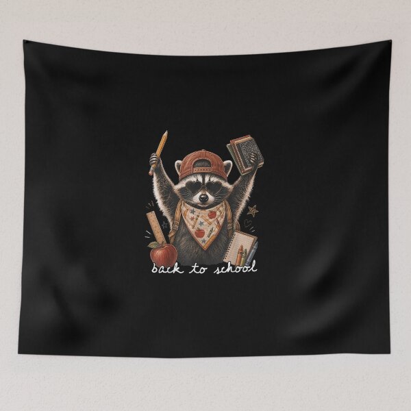 Item preview, Funny Racoon Back to School Cute First Day Boy Girl Kids  designed and sold by MatherFisher.