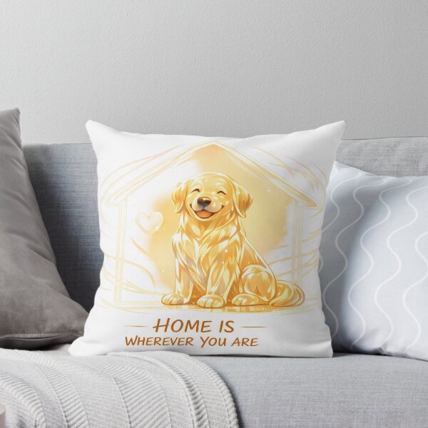 Item preview, Home Is Wherever You Are – Golden Retriever Cozy House Design, Dog Lover Gift Shirt designed and sold by Sahil Randhawa.
