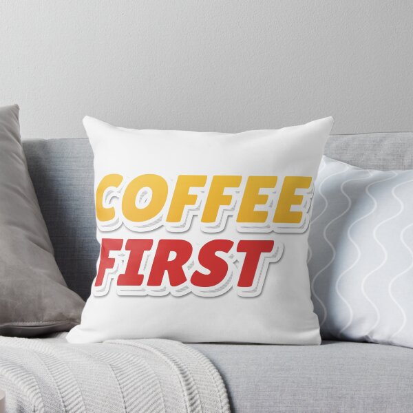 Item preview, "COFFEE FIRST" Retro Typography T-Shirt designed and sold by QuirkThreadsCo.
