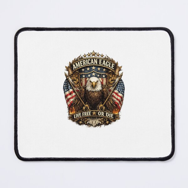 Item preview, American Eagle Live Free Patriotic Vintage designed and sold by dollvicreatives.