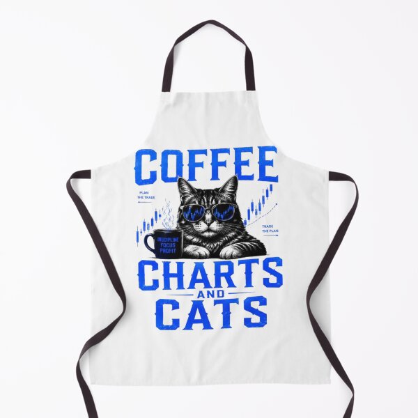 Item preview, Coffee Charts and Cats Funny Trader Cat Design designed and sold by PipForgeStudio .