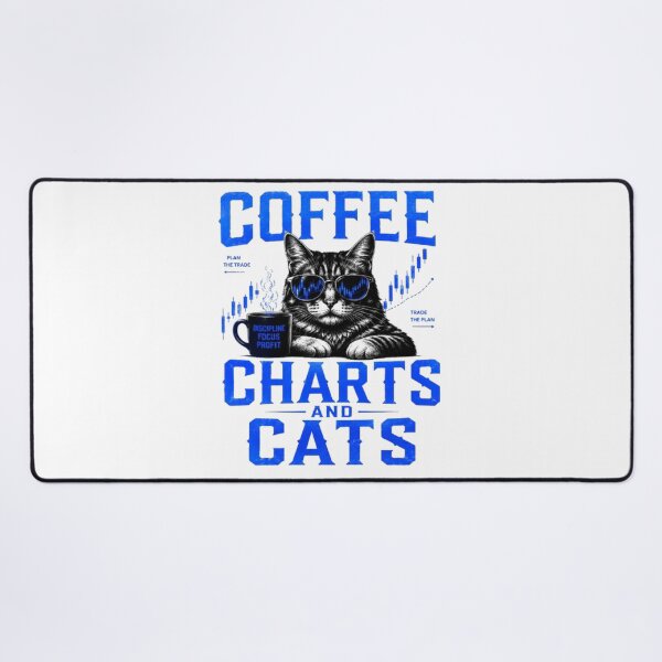Item preview, Coffee Charts and Cats Funny Trader Cat Design designed and sold by PipForgeStudio .