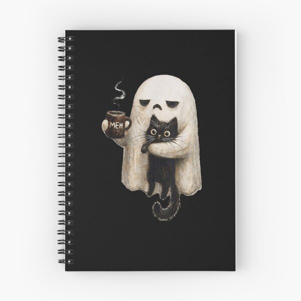 Item preview, Ghost Cat Spooky Black Cat Funny Halloween Coffee Lover designed and sold by MatherFisher.