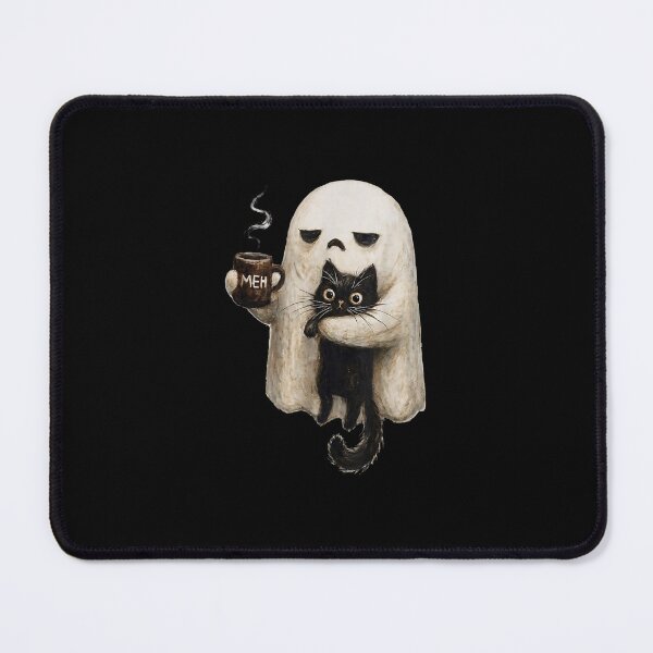 Item preview, Ghost Cat Spooky Black Cat Funny Halloween Coffee Lover designed and sold by MatherFisher.