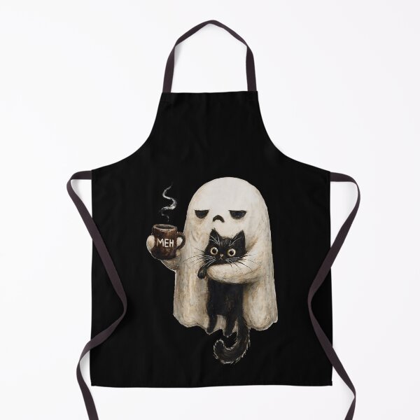 Item preview, Ghost Cat Spooky Black Cat Funny Halloween Coffee Lover designed and sold by MatherFisher.