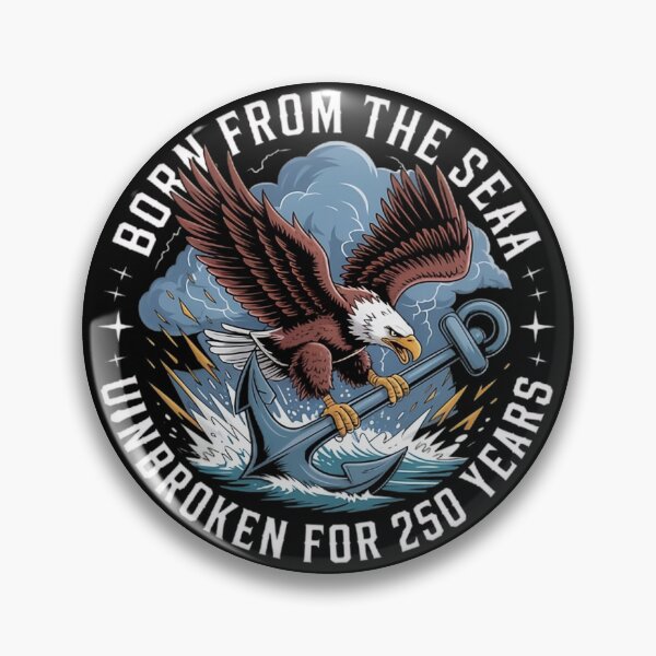 Item preview, Born From the Sea Unbroken for 250 Years Patriotic Eagle Anchor Vintage  designed and sold by Zizo-DR44.