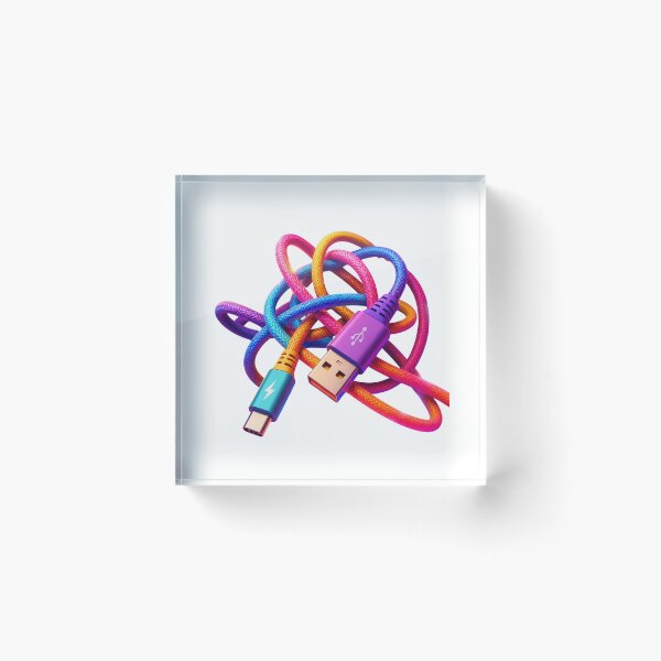 Item preview, Colorful charging cable tangle in neon look designed and sold by VladaV.