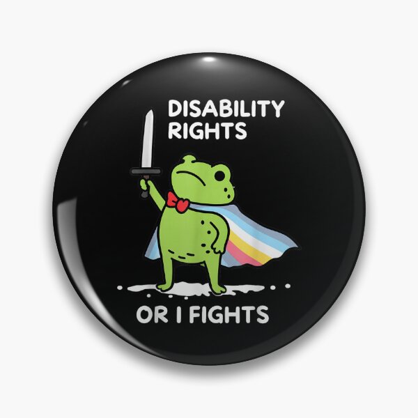 Item preview, I Will Fight Until Disability Rights Funny Frog Meme designed and sold by MatherFisher.