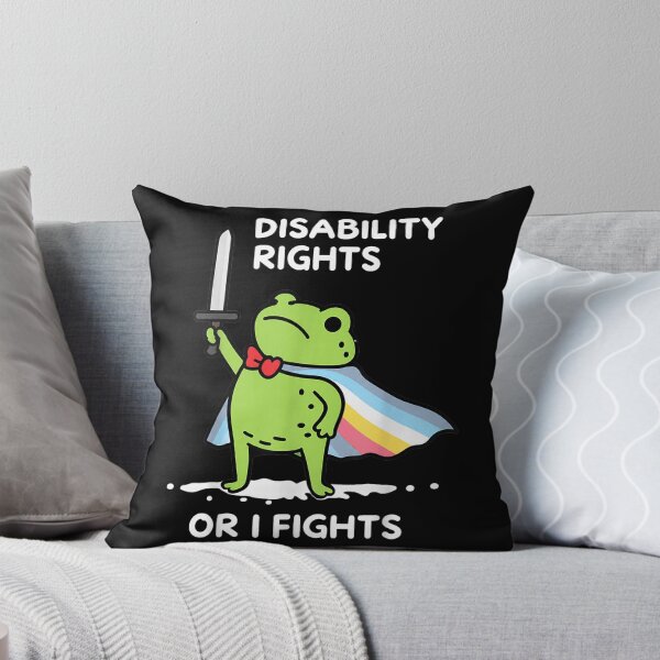 Item preview, I Will Fight Until Disability Rights Funny Frog Meme designed and sold by MatherFisher.