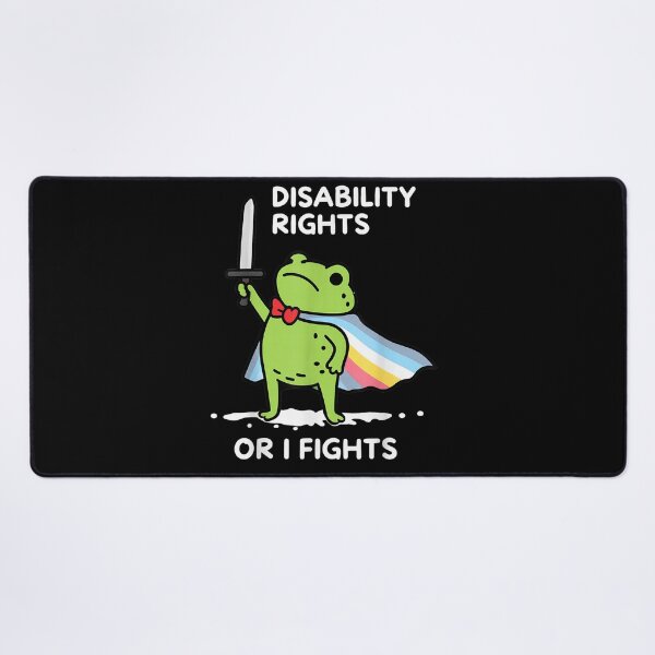 Item preview, I Will Fight Until Disability Rights Funny Frog Meme designed and sold by MatherFisher.