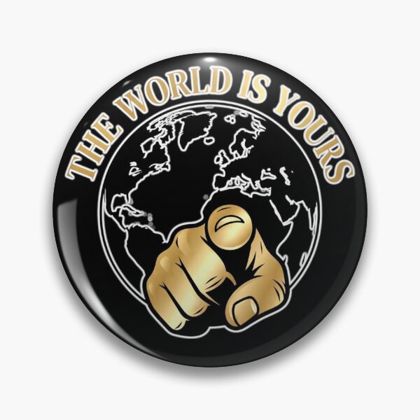 Item preview, The World Is Yours Motivational Gold Globe Emblem Sticker designed and sold by zenithdecalco.