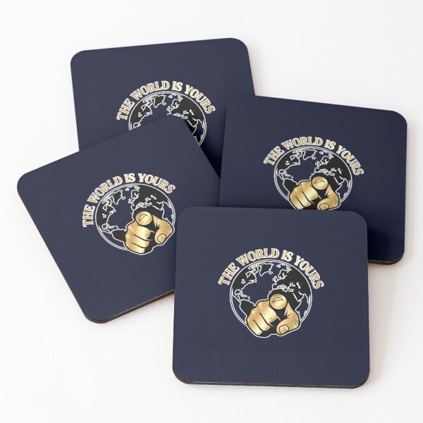 Item preview, The World Is Yours Motivational Gold Globe Emblem Sticker designed and sold by zenithdecalco.