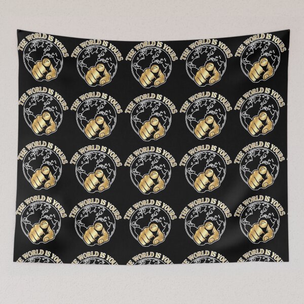 Item preview, The World Is Yours Motivational Gold Globe Emblem Sticker designed and sold by zenithdecalco.