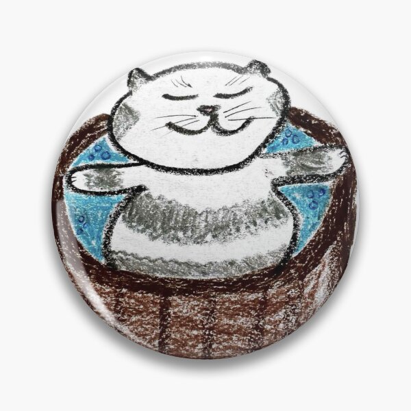 Item preview, Cute Cat in Hot Tub Jacuzzi Crayon Art designed and sold by MagicYana.