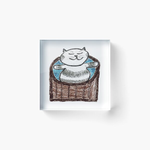 Item preview, Cute Cat in Hot Tub Jacuzzi Crayon Art designed and sold by MagicYana.