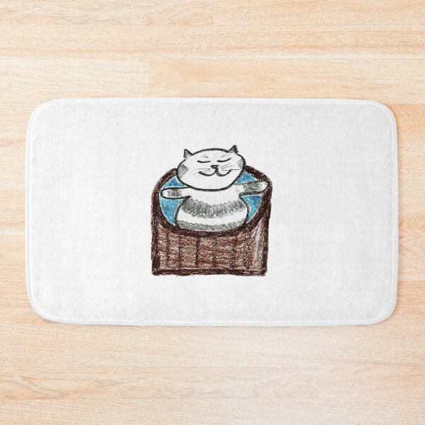Item preview, Cute Cat in Hot Tub Jacuzzi Crayon Art designed and sold by MagicYana.