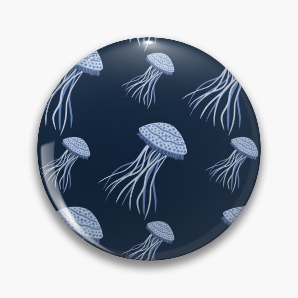 Item preview, Blue Jellyfish Pattern | Coastal Ocean Seamless Print | Nautical Marine Life Aesthetic designed and sold by RJACreative.