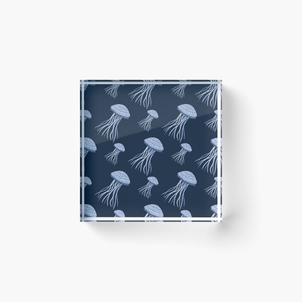 Item preview, Blue Jellyfish Pattern | Coastal Ocean Seamless Print | Nautical Marine Life Aesthetic designed and sold by RJACreative.