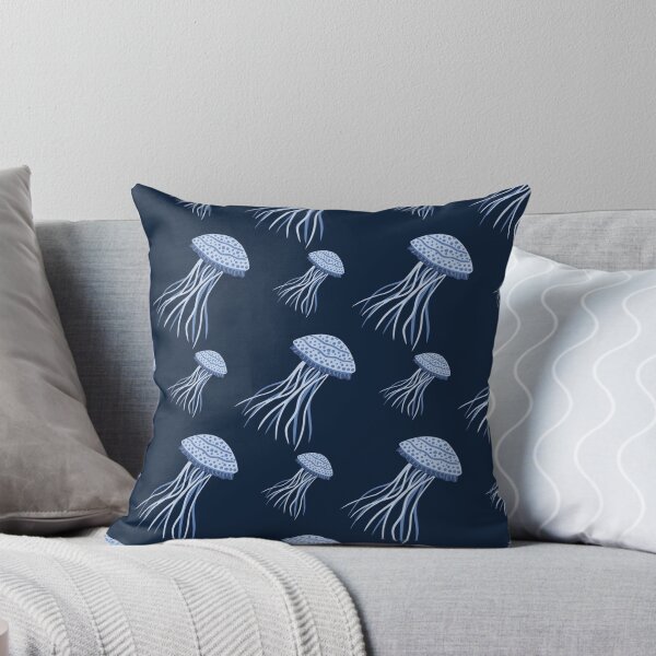 Item preview, Blue Jellyfish Pattern | Coastal Ocean Seamless Print | Nautical Marine Life Aesthetic designed and sold by RJACreative.