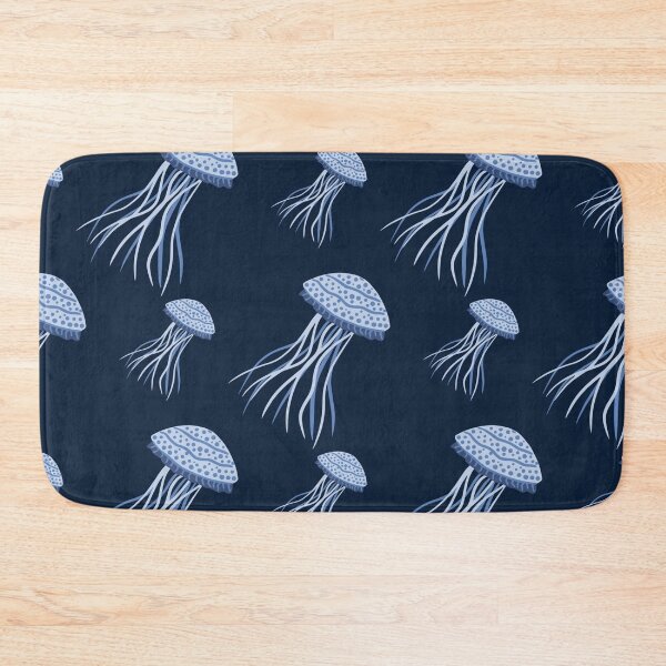 Item preview, Blue Jellyfish Pattern | Coastal Ocean Seamless Print | Nautical Marine Life Aesthetic designed and sold by RJACreative.