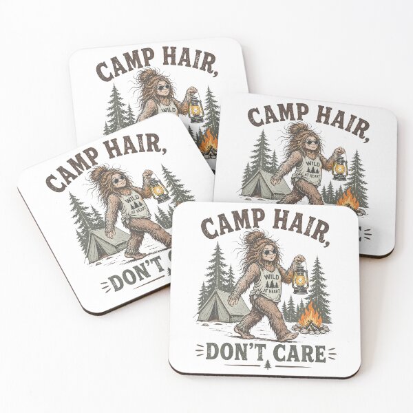 Item preview, Camp Hair Don'T Care Funny Sasquatch Camping Camper designed and sold by Lhwatsrdina.