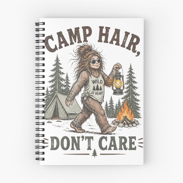 Item preview, Camp Hair Don'T Care Funny Sasquatch Camping Camper designed and sold by Lhwatsrdina.
