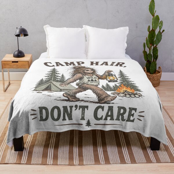 Item preview, Camp Hair Don'T Care Funny Sasquatch Camping Camper designed and sold by Lhwatsrdina.