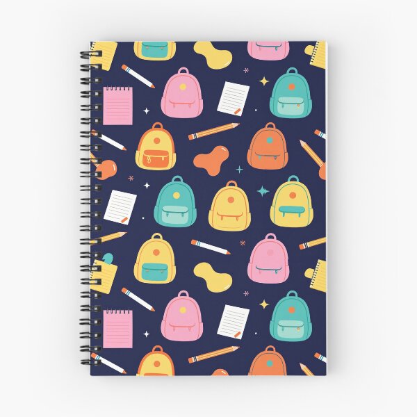 Item preview, Cute Navy Blue School Backpacks Pattern Aesthetic Throw Pillow designed and sold by FestivityFinds.