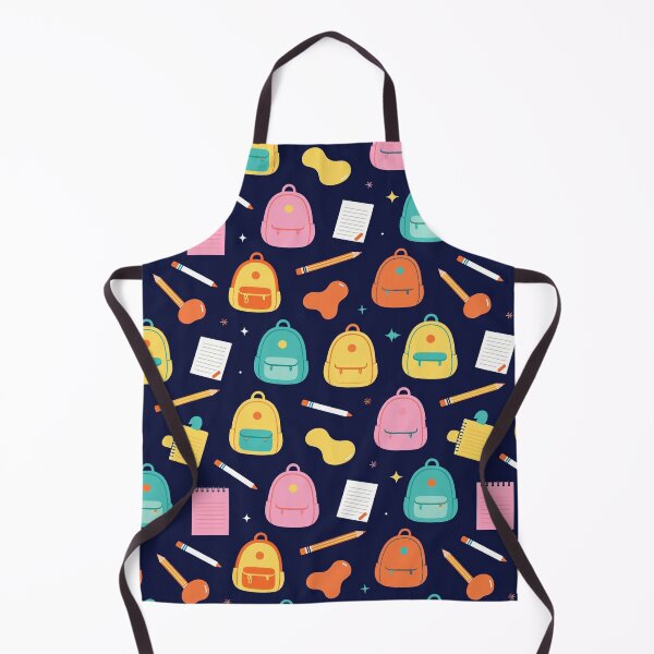 Item preview, Cute Navy Blue School Backpacks Pattern Aesthetic Throw Pillow designed and sold by FestivityFinds.