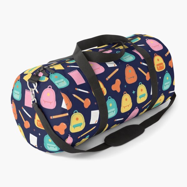 Item preview, Cute Navy Blue School Backpacks Pattern Aesthetic Throw Pillow designed and sold by FestivityFinds.