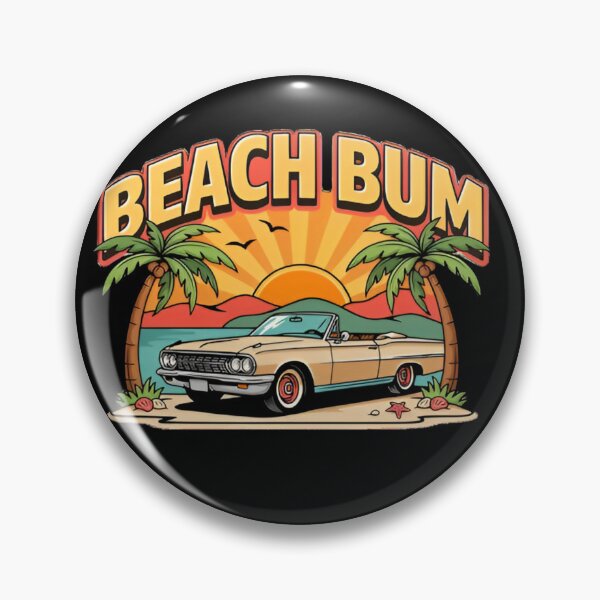 Item preview, Beach Bum Classic Convertible Car Vintage Summer Vacation Retro  designed and sold by Zizo-DR44.