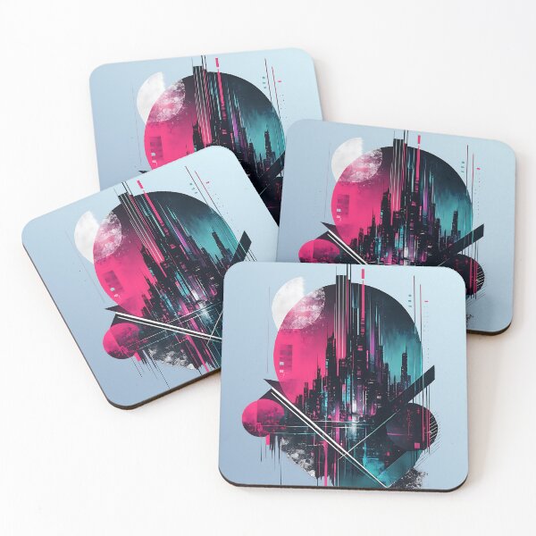 Item preview, Neon Metropolis Cyberpunk Geometric Cityscape Futuristic Abstract Graphic designed and sold by dytf79.
