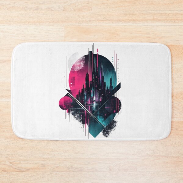 Item preview, Neon Metropolis Cyberpunk Geometric Cityscape Futuristic Abstract Graphic designed and sold by dytf79.