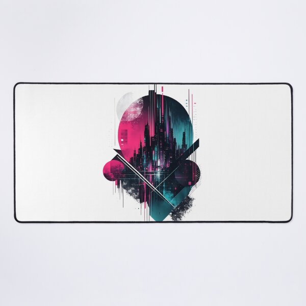 Item preview, Neon Metropolis Cyberpunk Geometric Cityscape Futuristic Abstract Graphic designed and sold by dytf79.