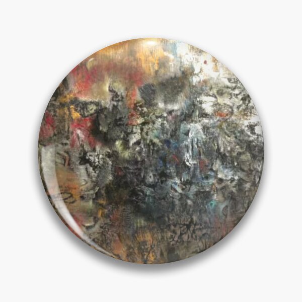 Item preview, Abstract Expressionist Landscape in Fiery Orange and | Modern Textured Painting designed and sold by AS-Graphics.