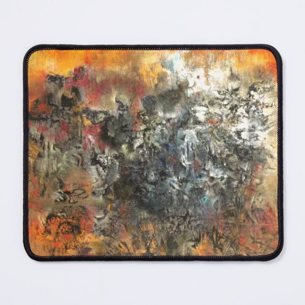 Item preview, Abstract Expressionist Landscape in Fiery Orange and | Modern Textured Painting designed and sold by AS-Graphics.
