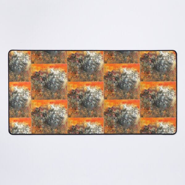Item preview, Abstract Expressionist Landscape in Fiery Orange and | Modern Textured Painting designed and sold by AS-Graphics.