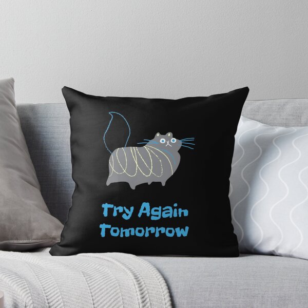 Item preview, Try Again Tomorrow Cat – Burnout Reaction Cat Slow Energy Design designed and sold by ContigoART.